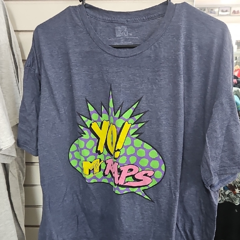 Mens Blue MTV YO! RAPS 3XL Graphic T-Shirt